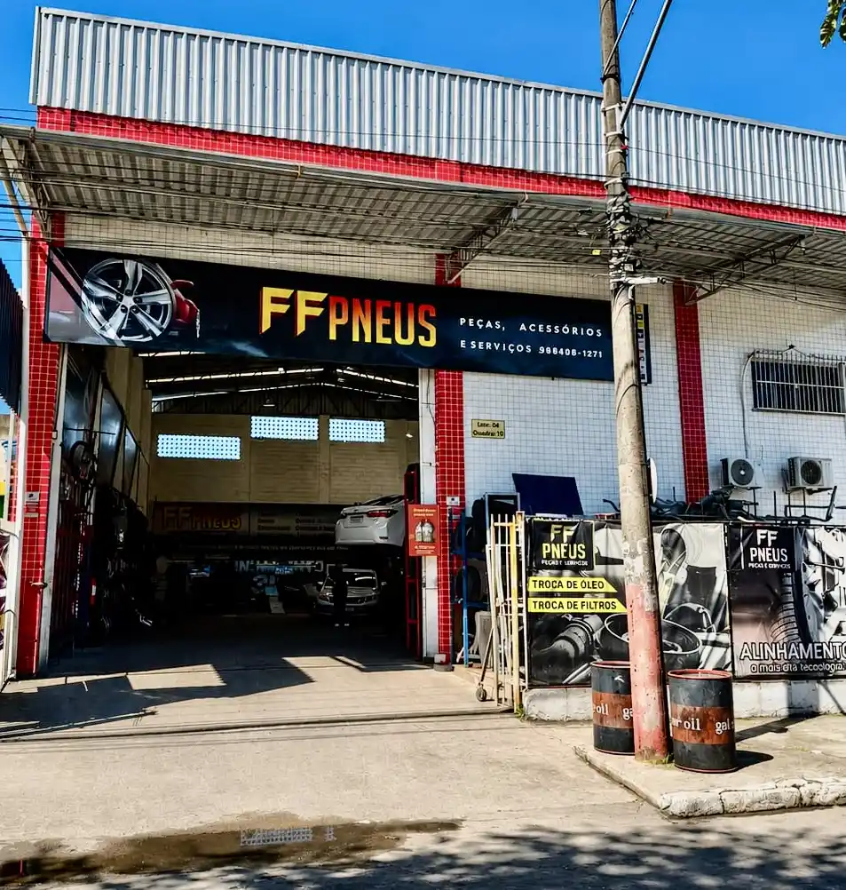 Fachada FF Pneus Santa Cruz da Serra